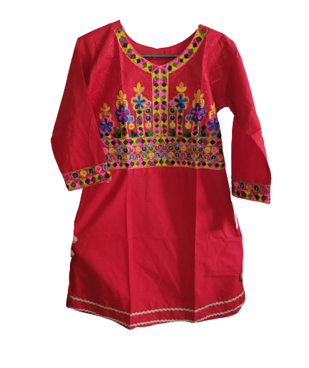 Toba Tek Singh Embroidery Shirts For Girls