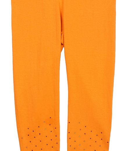 BRIGHT HEART ORANGE Leggings For Girls - FRACOMINA