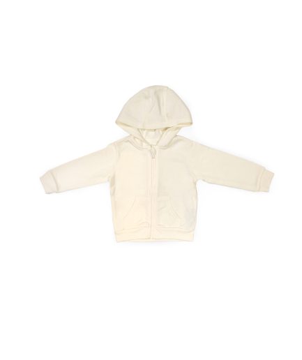 WHITE Hooded Tops For Baby Girls