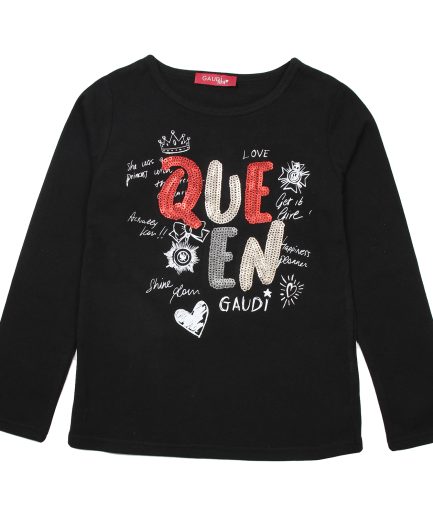 BLACK QUEEN T.Shirt For Girls - GAUDI