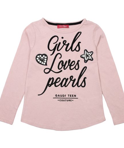 GIRLS LOVES PEARLS T.Shirt For Girls - GAUDI